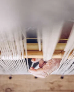 Handcrafted Beni Ourain rug with traditional geometric patterns