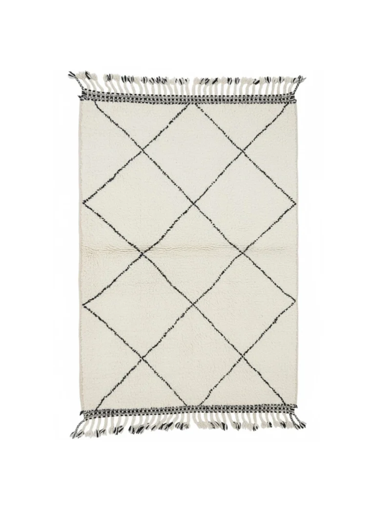 Lozange Diamond Beni Ourain Rug — Handwoven in Morocco's Atlas Mountains